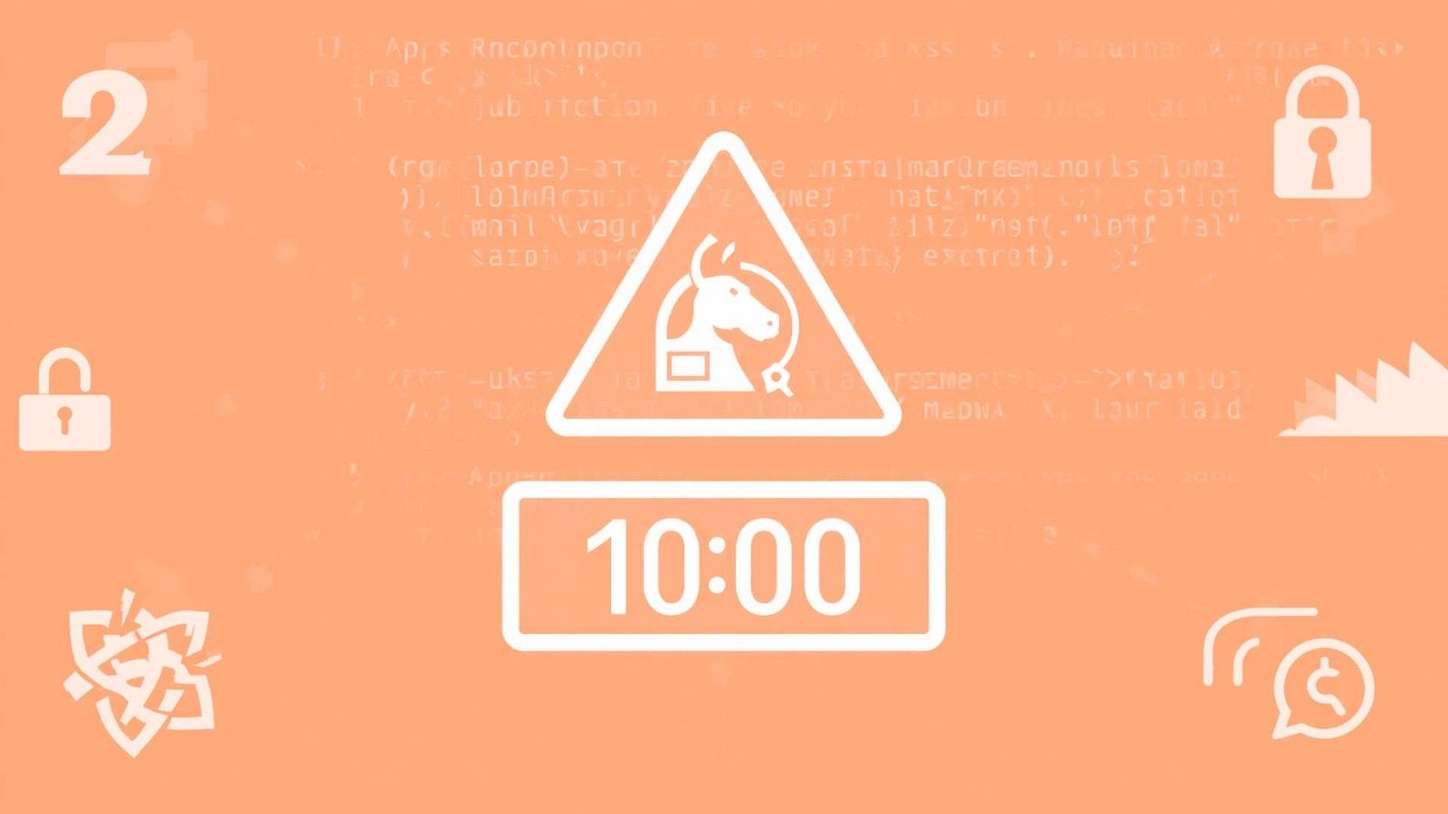 Red alert screen depicting a Computer Virus and Trojan Horse, representing Cyber Attacks, Ransomware, and Malware Removal.