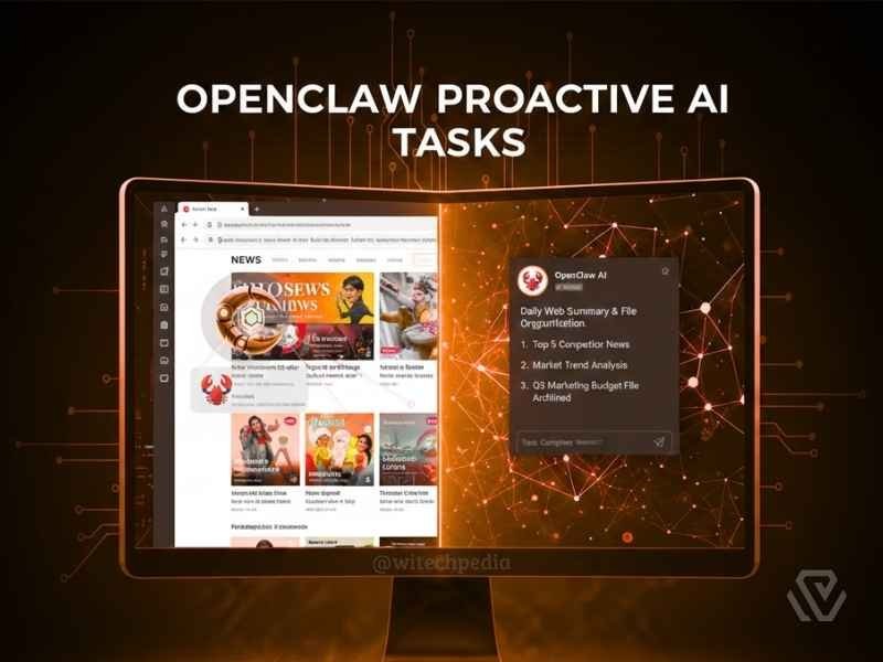 OpenClaw proactive AI agent executing web browsing and file management tasks automatically.