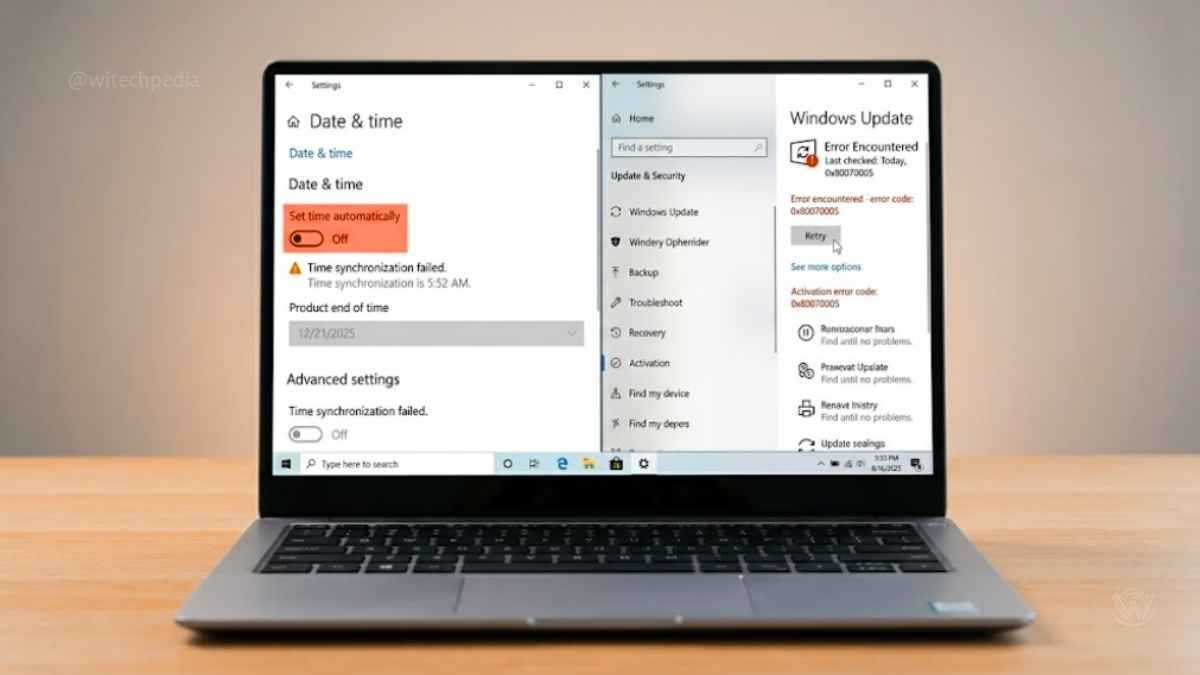 Fixing common errors when trying to activate Windows 10 for free, such as time sync issues.