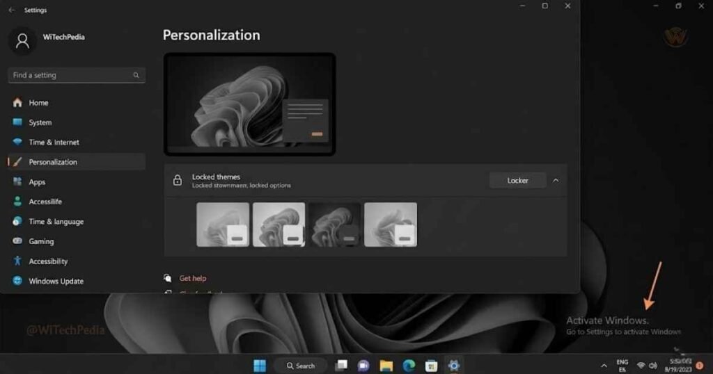 Unactivated Windows 11 desktop showing the "Activate Windows" watermark in the bottom-right corner