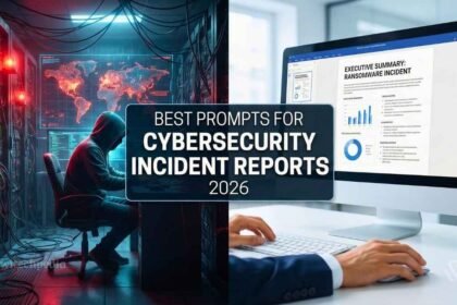A SOC analyst using the best prompts for cybersecurity incident reports to generate an automated executive summary.