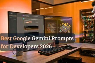 A Full-Stack Developer Using The Best Google Gemini Prompts On A Multi-Monitor Setup To Analyze Cloud Infrastructure And Massive Codebases.