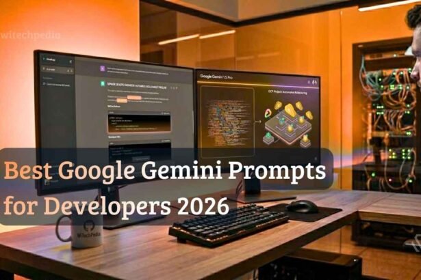 A Full-Stack Developer Using The Best Google Gemini Prompts On A Multi-Monitor Setup To Analyze Cloud Infrastructure And Massive Codebases.