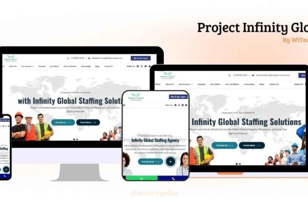 Project Header Image For Seven Rangers Institute Of Nursing Educational Portal Case Study By Witechpedia, Showcasing A Multi-Device Responsive Web Design.