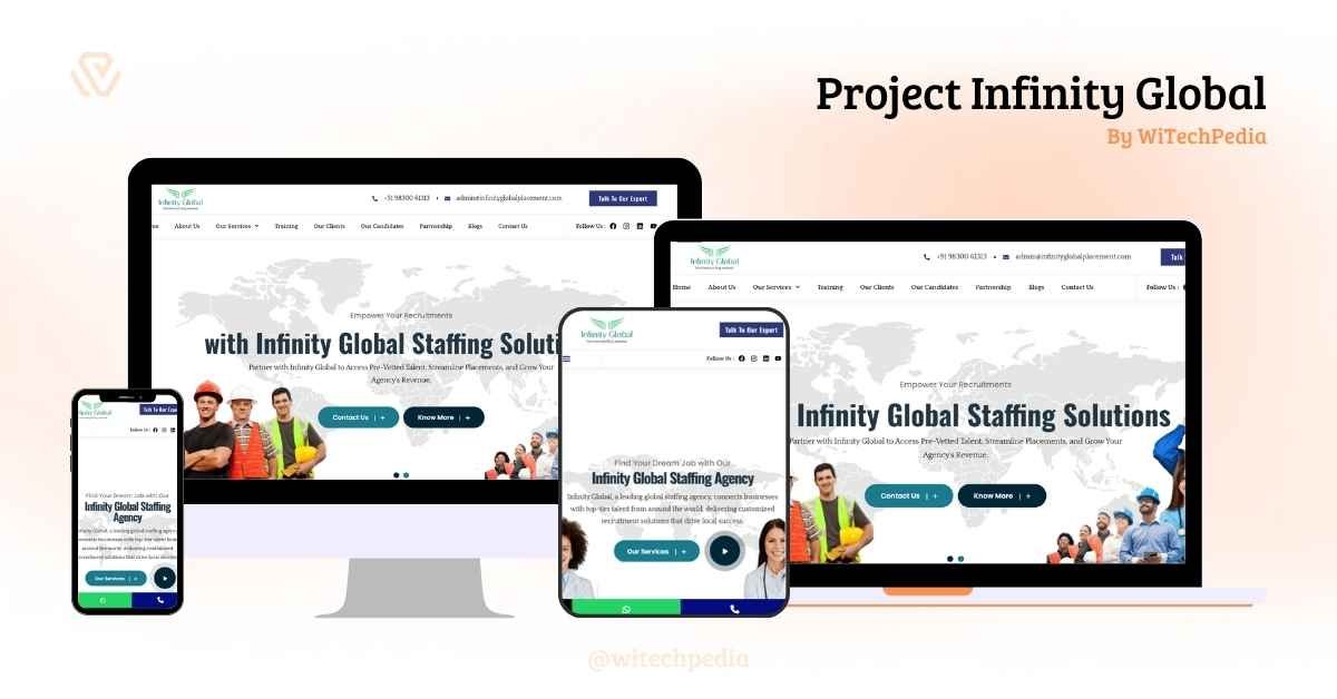 Project Header Image For Seven Rangers Institute Of Nursing Educational Portal Case Study By Witechpedia, Showcasing A Multi-Device Responsive Web Design.