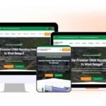 Responsive Web Design Showcase For Seven Rangers Institute Of Nursing Educational Portal On Desktop, Laptop, And Mobile Screens, Featuring Gnm Course Information.