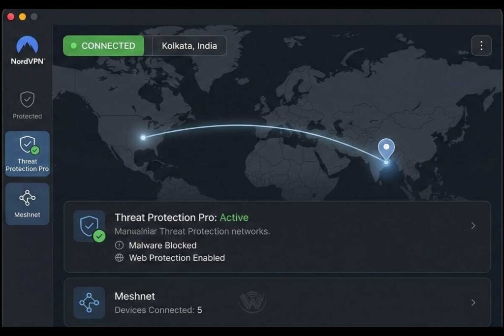Nordvpn Review 2026 App Dashboard With Threat Protection And Meshnet