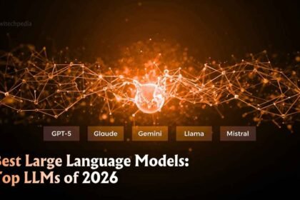 Best large language models of 2026 ranked — glowing neural network with AI model logos on a dark tech background
