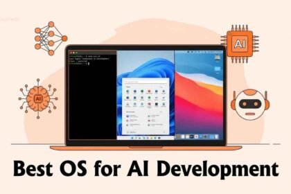 Hero image showing best OS for AI development