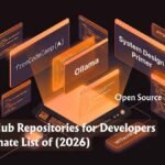 Tech illustration showcasing a list of the best GitHub repositories for developers in 2026.
