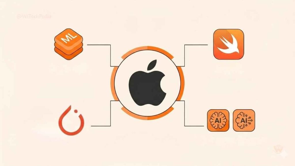 Diagram showing macOS role in AI development