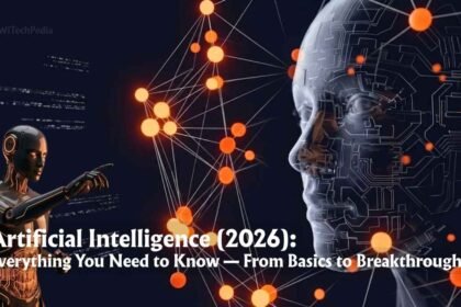 Glowing neural network visualization representing artificial intelligence concepts on a dark tech background