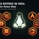 Best Linux distros 2026 — collage of terminal screens and distro logos on dark background