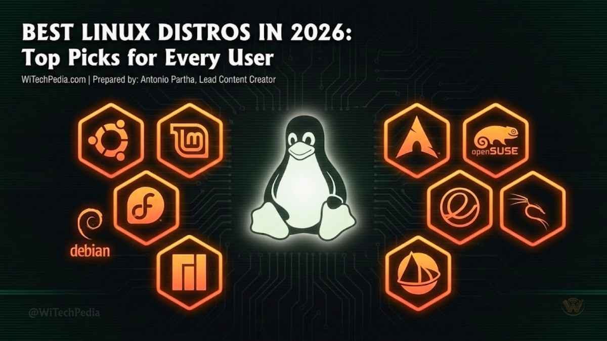 Best Linux distros 2026 — collage of terminal screens and distro logos on dark background