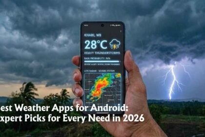 Best weather apps for Android 2026 showing forecast screen on a modern Android phone