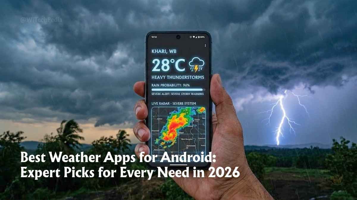 Best weather apps for Android 2026 showing forecast screen on a modern Android phone