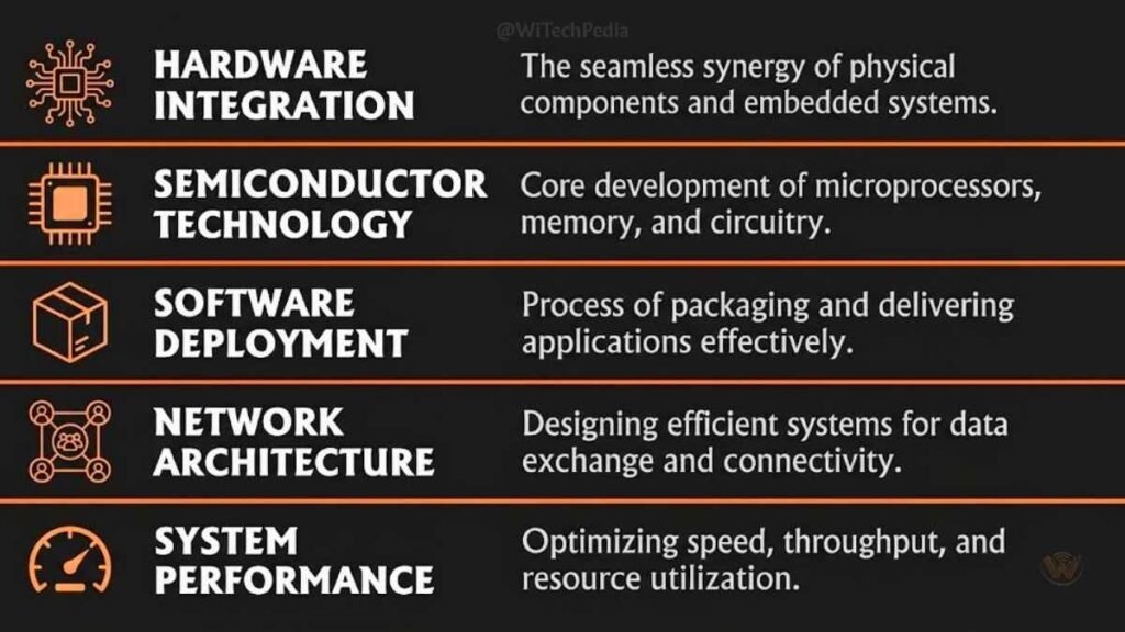 Infographic showing 5 criteria for choosing the best Linux distro: installation, hardware, software, community, performance